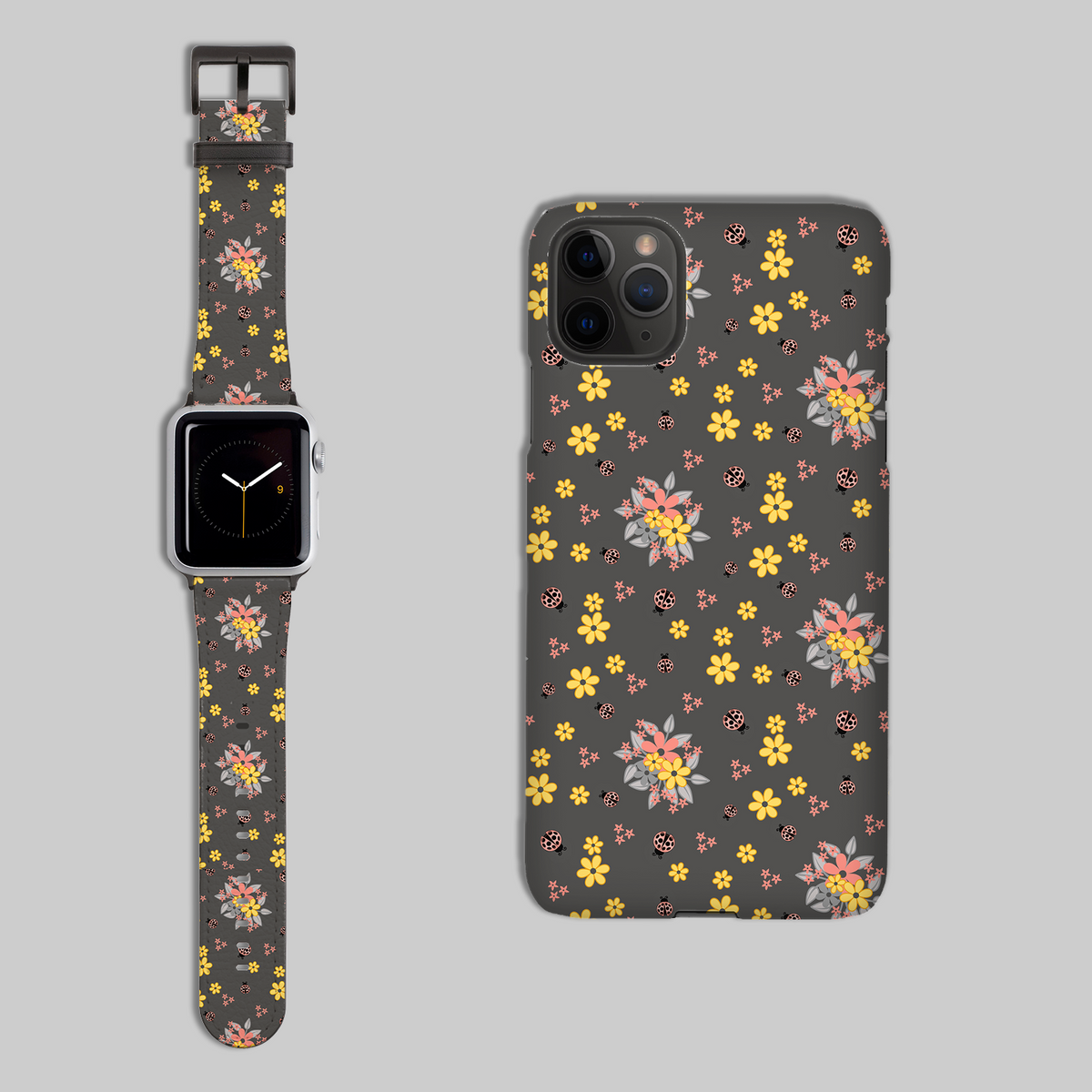 Bees &amp; Wildflower Apple Watch Band - D20